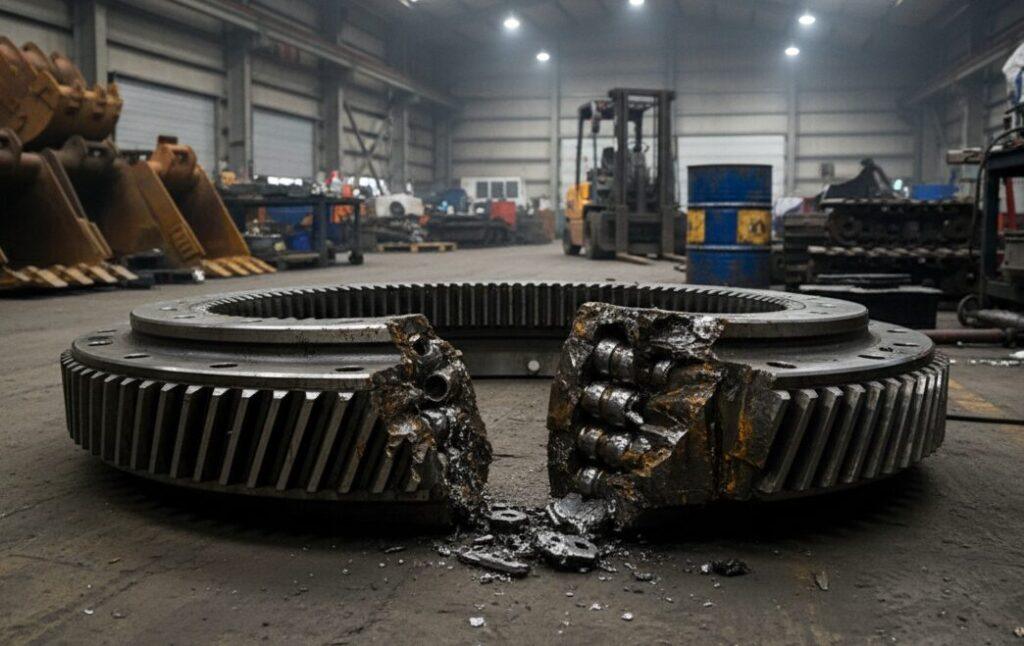 Rodamiento giratorio roto