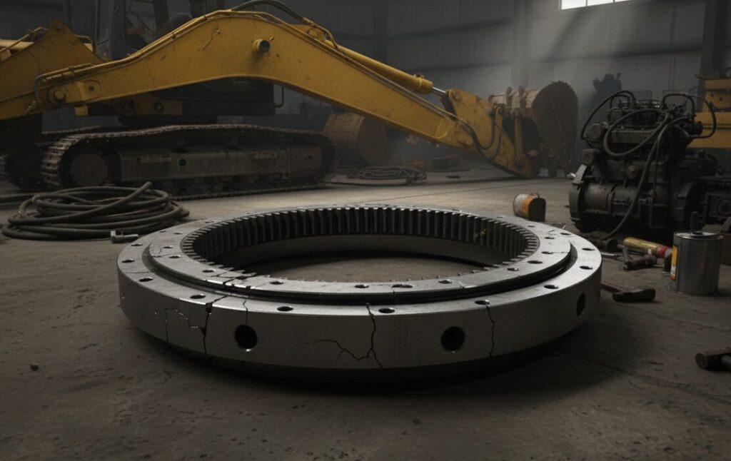 Rodamiento giratorio agrietado