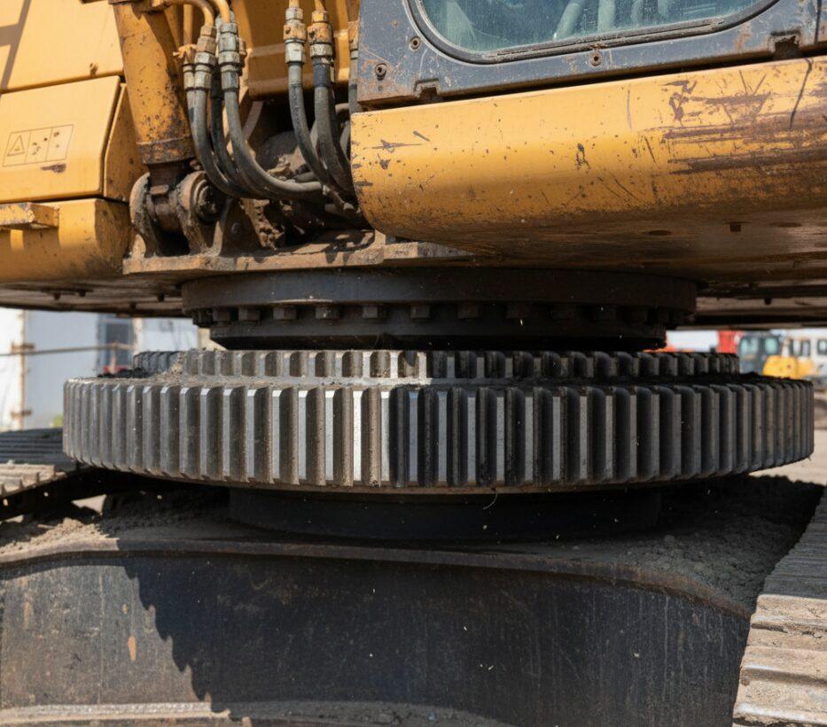 Engranaje interno de cojinete giratorio en una excavadora