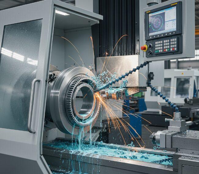 Photos de machines-outils à commande numérique en fonctionnement