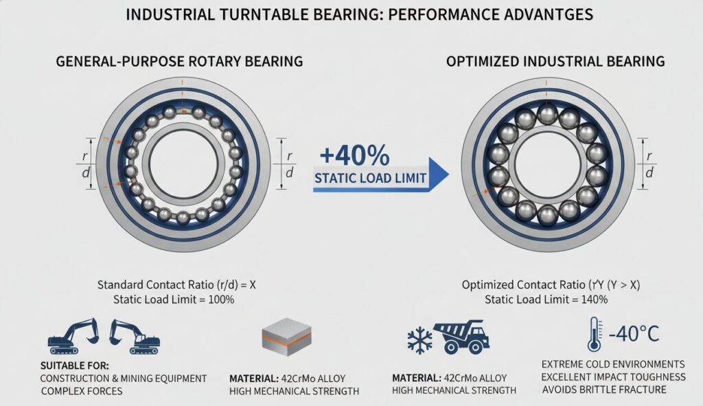 Industrie-Drehtischlager Kontrastpunkt für Industrie-Drehtischlager