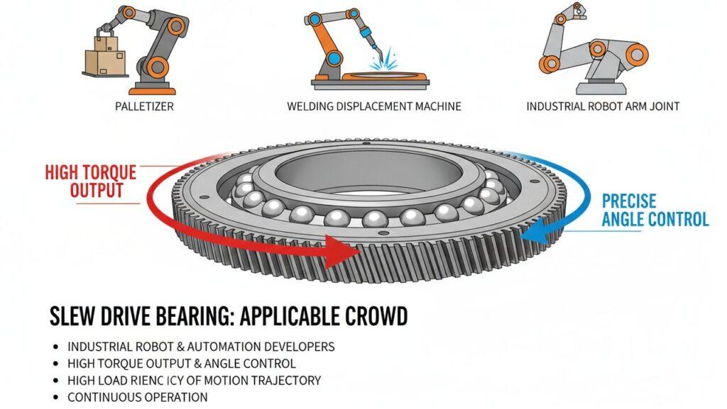 Slew Drive Bearing Applicable crowd To Industrial robot and automation developers