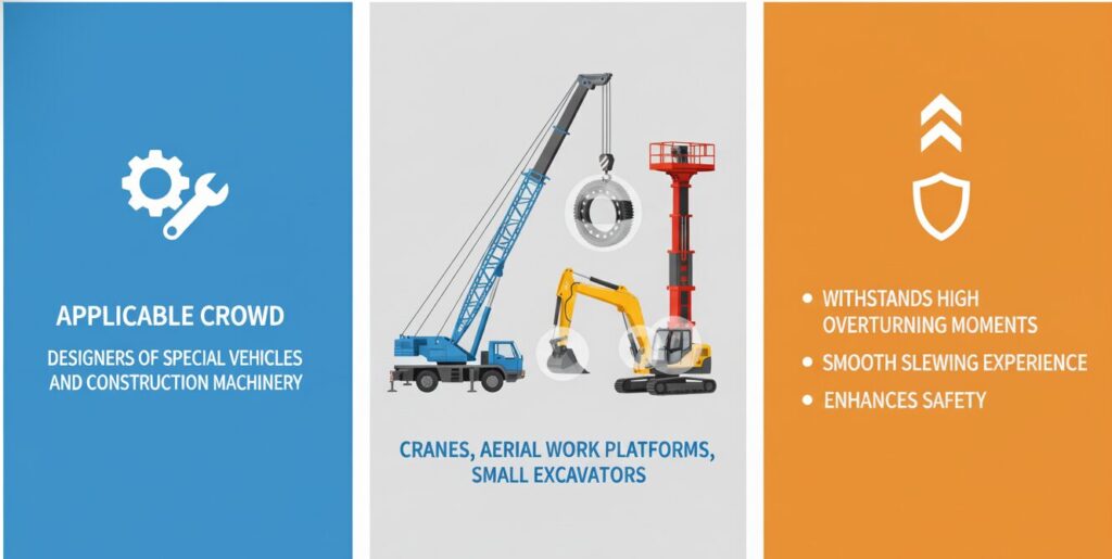 Slew Drive Bearing Applicable crowd To Designers of special vehicles and construction machinery