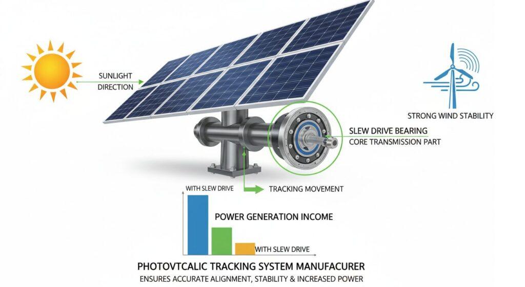 Slew Drive Bearing Applicable crowd To Photovoltaic tracking system manufacturer