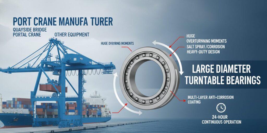 Großer Durchmesser Drehscheibe Lager Anwendbar Crowd To Port Kran Hersteller