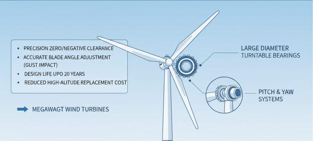 Drehscheibenlager mit großem Durchmesser Anwendbare Menge für Betreiber von Windkraftanlagen