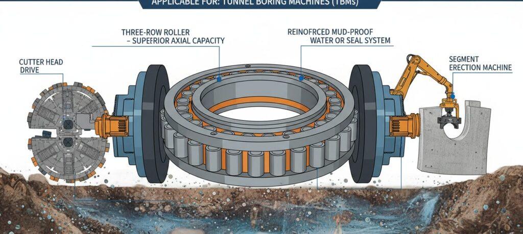 Großer Durchmesser Drehscheibe Lager Anwendbar Crowd To Integrator von Tunnelbohrmaschine (Schild Maschine)