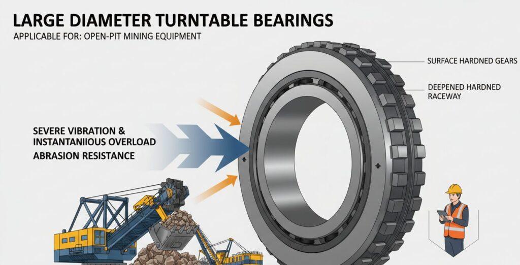 Drehtischlager mit großem Durchmesser Anwendbar für den Käufer von Aushubgeräten für Tagebaue.