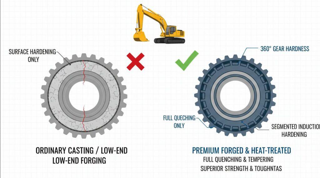 excavator slewing ring bearing comparison point