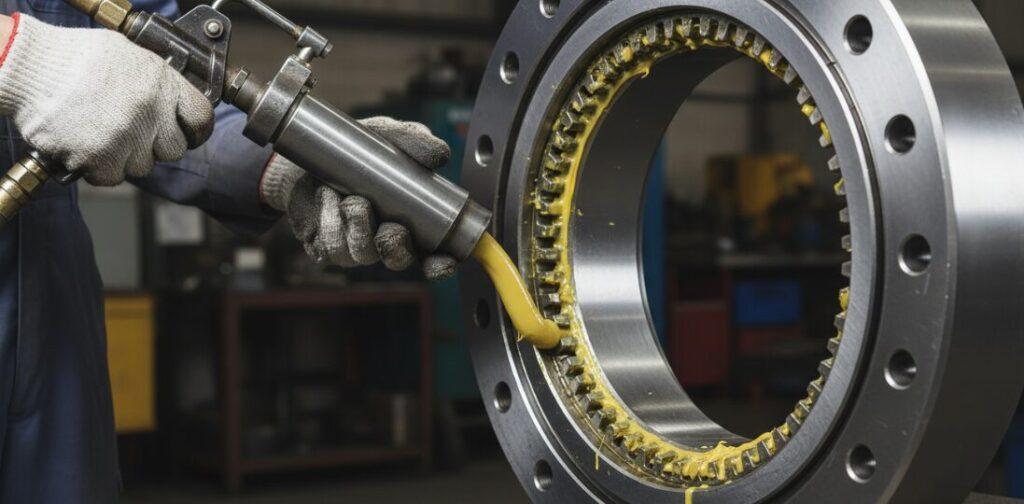 Verwenden Sie zum Auffüllen des Schmiermittels eine Fettpresse.