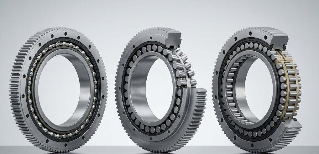 Comparison of cross roller slewing bearing and triple-row roller slewing ring for different load capacities