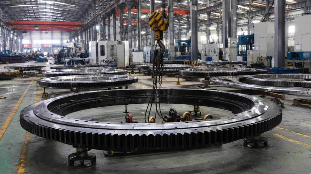 customized external gear slewing bearing applicable crowd