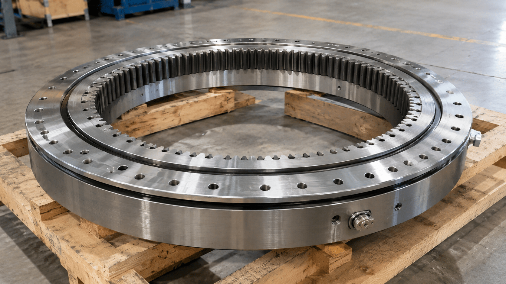 Slewing bearing structure